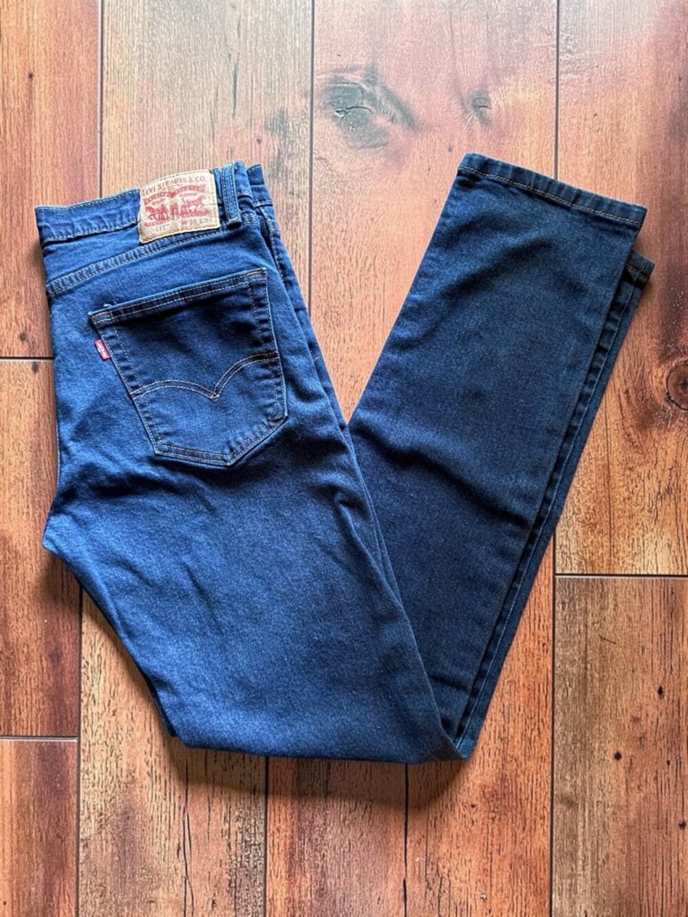 Levi's 511 Jeans Mens 36x34 Blue Slim Fit Dark Blue Wash